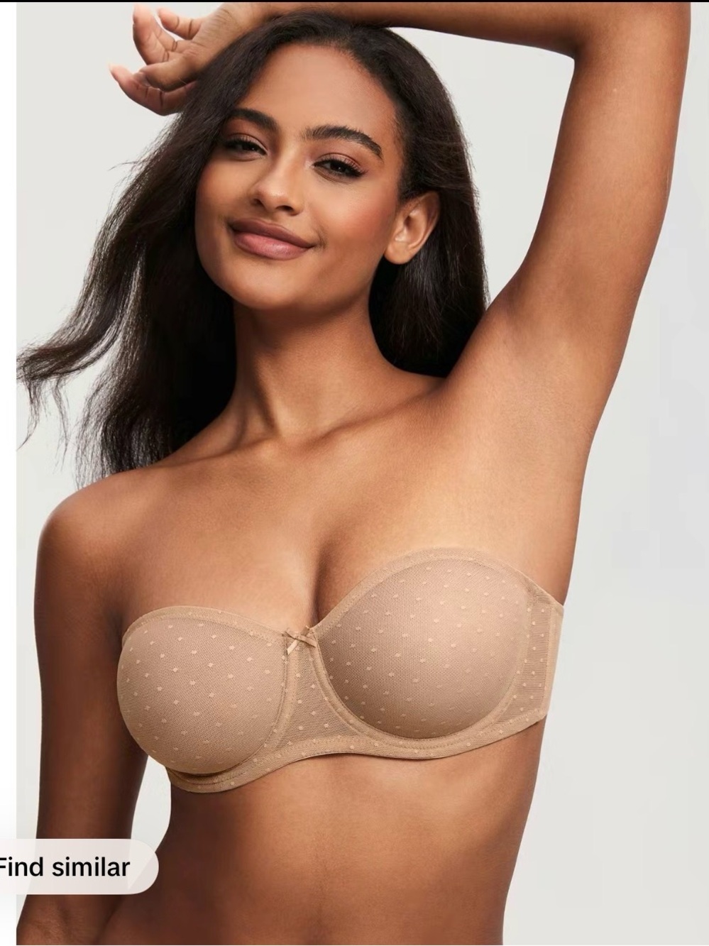 DOBREVA Mesh Strapless Bra Sheer Unlined